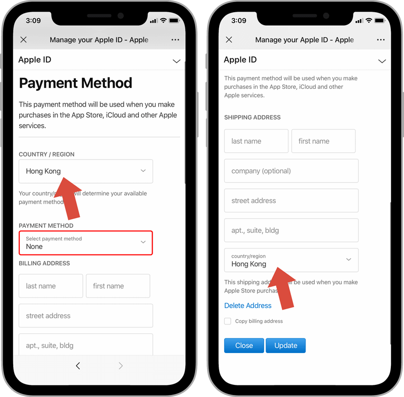 成功修改更新 Apple ID 国家/地区和付款信息